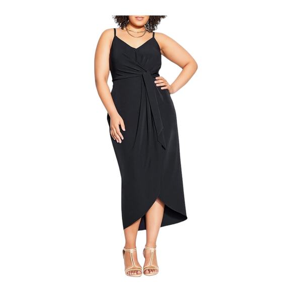 City Chic Dress Love Affair sleeveless black size S/16 - Picture 1 of 7
